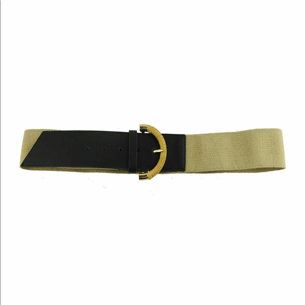 Black woven stretch belt.